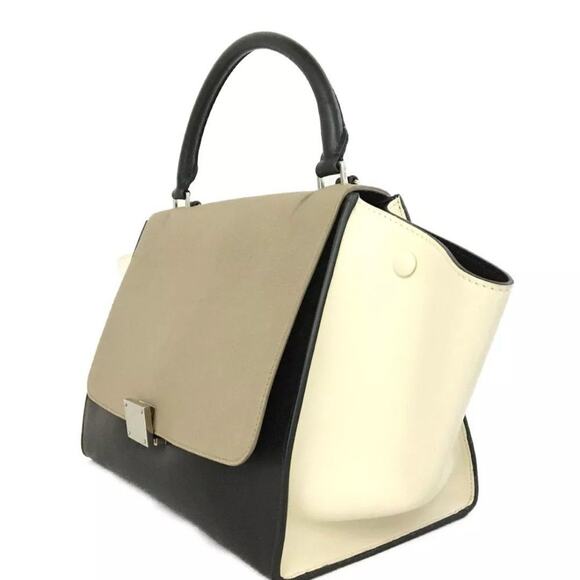 CELINE Trapeze Leather 2way Hand Bag MultiColor - Picture 3 of 5